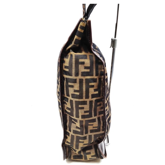 Authentic Vintage FENDI Brown Zucca Jacquard Foldable Tote Bag - Picture 2 of 6